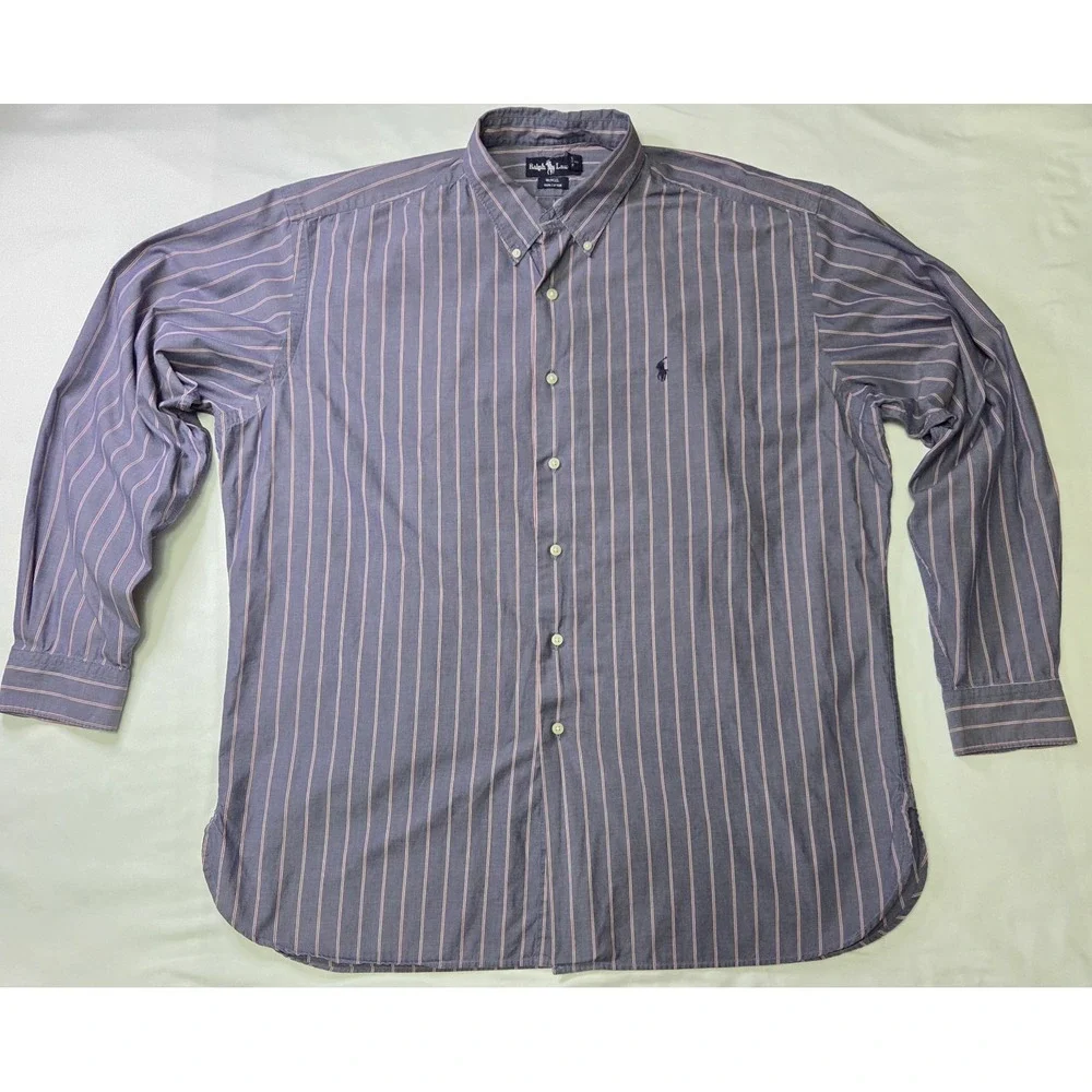 Ralph Lauren Men's Vtg XL‎ McMeel LS Button-Down Shirt Americana Heritage Luxury